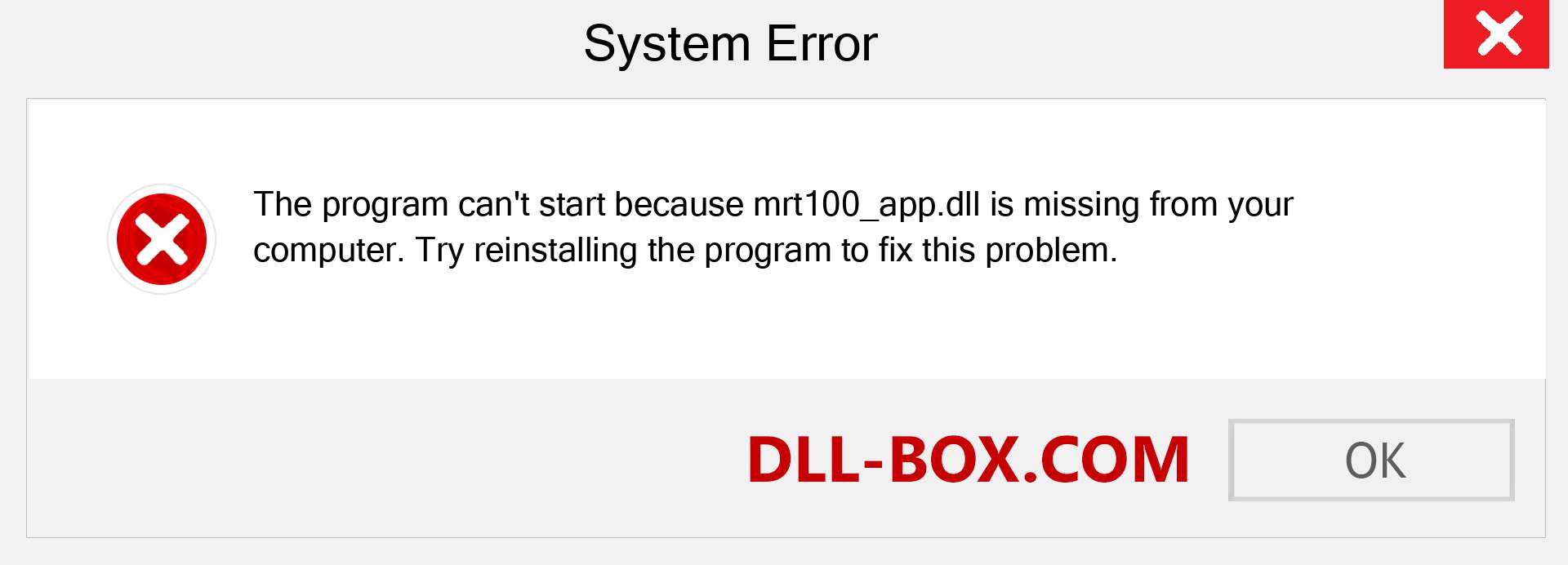  mrt100_app.dll file is missing?. Download for Windows 7, 8, 10 - Fix  mrt100_app dll Missing Error on Windows, photos, images